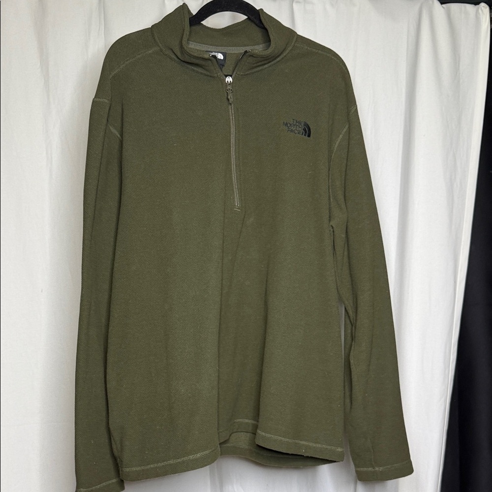 The North Face Men's Forest Green Zip-Up Sweater size XXL
